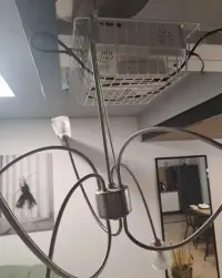 Lampa wisząca IKEA KRYSSBO z żarówkami LED i transformatorem — ujęcie 5