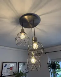 Lampa wisząca Ikea Skaftet Brunsta 3x E27 loft — ujęcie 2