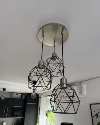 Lampa wisząca Ikea Skaftet Brunsta 3x E27 loft — ujęcie 3