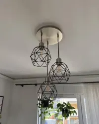 Lampa wisząca Ikea Skaftet Brunsta 3x E27 loft — ujęcie 4