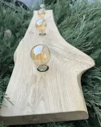 Lampa wisząca loft – jesion monolit 124 cm – rękodzieło — ujęcie 3