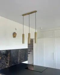 Lampa wisząca NAPOLI tuby złota GOLD — ujęcie 4