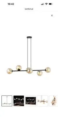 Lampa Wisząca Rossi 6 Bl876/6 6xe14 Miodowa — ujęcie 2
