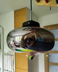Lampa wisząca srebrna dymiona  MDM2096/1 A - Italux E27 — ujęcie 2