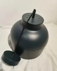 Lampa wisząca stalowa kolor antracyt, styl industrialny — ujęcie 2