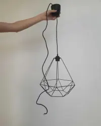 Lampa wisząca, sufitowa, druciana IKEA — ujęcie 2