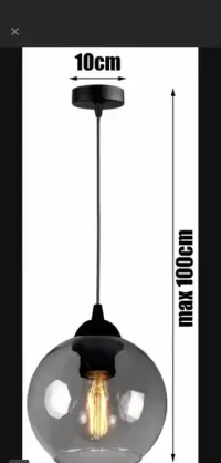 Lampa wisząca, szkło dymione — ujęcie 2