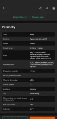Lampa wisząca, szkło dymione — ujęcie 5