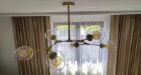 Lampa wisząca żyrandol złoty nowoczesny — ujęcie 2