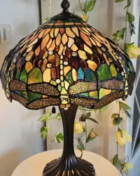 Lampa Witrazowa Tiffany Styl.Wazka.Stan Idealny — ujęcie 4