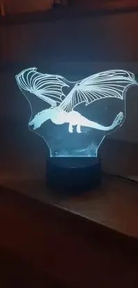 Lampka led 3D Smok — ujęcie 3