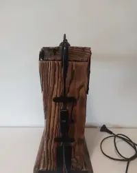 Lampka stołowa biurkowa styl loft rustykalny handmade — ujęcie 4