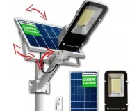 Latarnia Ogrodowa Lampa Solarna Na Słup Mocna 2000W PANEL Uliczna — ujęcie 2