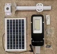 Latarnia Ogrodowa Lampa Solarna Na Słup Mocna 2000W PANEL Uliczna — ujęcie 3