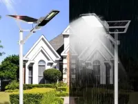 Latarnia Ogrodowa Lampa Solarna Na Słup Mocna 2000W PANEL Uliczna — ujęcie 5