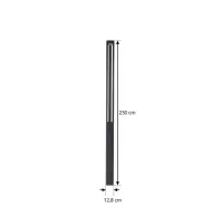 Lucande Lampa zewnętrzna LED Pirron, 230 cm, antracyt, IP65 — ujęcie 5