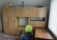 Meble, regał, meblościanka, komoda, retro, lampa, łóżko. Tanio — ujęcie 2
