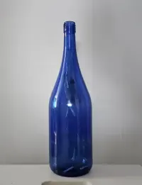 Niebieska lampka butelka led blue lamp Liebfrauenmilch resling handmad — ujęcie 5