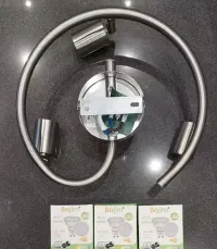 Nowa Lampa Sufitowa LED Bojim – Spirala 3xGU10 (Nikiel) — ujęcie 5