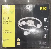 Nowa Lampa Sufitowa LED Bojim – Spirala 3xGU10 (Nikiel) — ujęcie 4