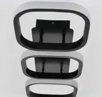 Nowoczesna lampa sufitowa LED 72W – czarna, stan bardzo dobry — ujęcie 4