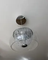 Nowoczesna lampa wisząca DISPOSA CLEAR D50, plus dwa kinkiety w komple — ujęcie 2