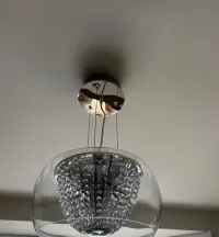 Nowoczesna lampa wisząca DISPOSA CLEAR D50, plus dwa kinkiety w komple — ujęcie 3