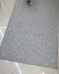 Nowy dywanik chodnik 150x100 supełkowy melanż beżowy obszyty bieżnik — ujęcie 2