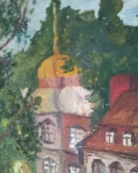 Obraz na płótnie ręcznie maliwany 100x80cm — ujęcie 3