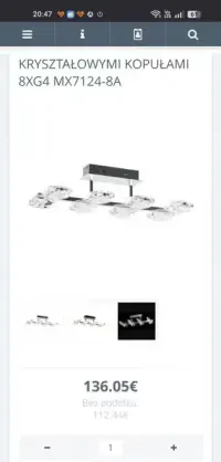 Okazja! Piękna lampa sufitowa wisząca luxor firma Italux - druga sztuka — ujęcie 3
