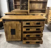 Piękna loftowa komoda 140cm Nowość seria Works tylko w MangoMeble — ujęcie 4