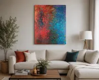 Potęga Muzyki – obraz abstrakcyjny akryl 50x70 cm, ręcznie malowany — ujęcie 3