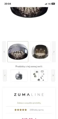 Salonowa lampa zwieszana przydymiony czarny — ujęcie 4