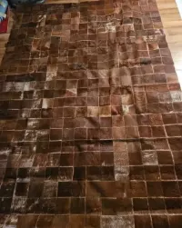 Skórzany dywan ze skóry naturalnej 170x240 cm IKEA KORNUM – do renowacji — ujęcie 2