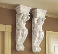 Design Toscano Rzeźba ścienna Telamon, antyczny kamień 70x20x18cm — ujęcie 3