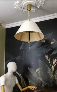 Lampa sufitowa B+M mosiądz design modern 80s — ujęcie 5