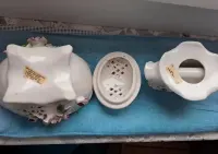 Polska porcelana - szkatułka, puzderko ,serwetnik -komplet — ujęcie 2