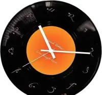 STYLOWY Zegar ścienny WINYL nowoczesny analogowy na ścianę vintage — ujęcie 2
