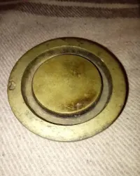 Antyk mosiądz loft vintage opielniczka 3kg waga ciężka — ujęcie 3