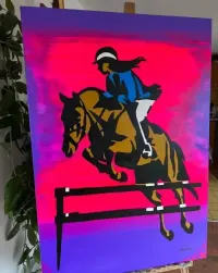 Obraz  Hobby Horse koń konie koń Bączkowska ręcznie 100 cm! — ujęcie 5