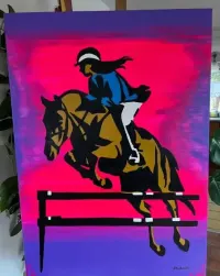 Obraz  Hobby Horse koń konie koń Bączkowska ręcznie 100 cm! — ujęcie 3