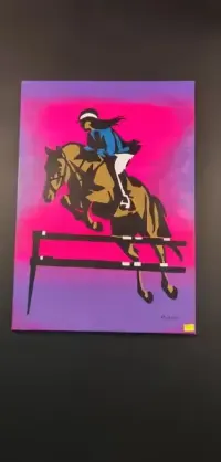 Obraz  Hobby Horse koń konie koń Bączkowska ręcznie 100 cm! — ujęcie 4