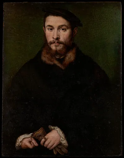 Portrait of a Man with Gloves — Corneille de Lyon — praca Krzysztof Wójcik, Bydgoszcz