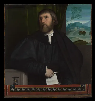 Portrait of a Man — Moretto da Brescia (Alessandro Bonvicino) — praca Marcin Sikora, Wrocław