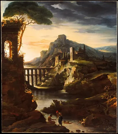 Evening: Landscape with an Aqueduct — Théodore Géricault — praca Maria Zieliński, Wrocław