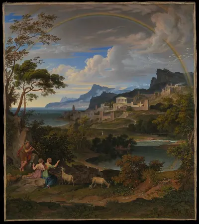 Heroic Landscape with Rainbow — Joseph Anton Koch — praca Paweł Grabowska, Kraków