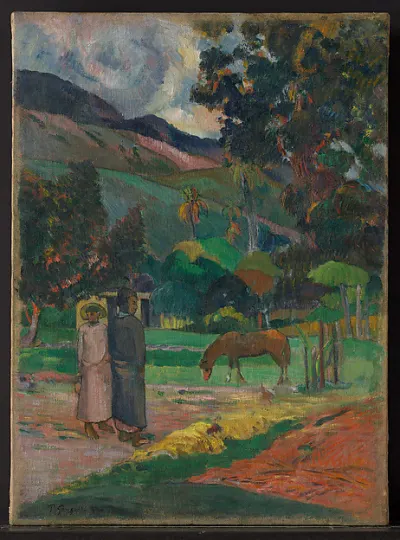 Tahitian Landscape — Paul Gauguin — praca Katarzyna Mazur, Warszawa