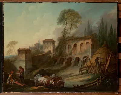 Imaginary Landscape with the Palatine Hill from Campo Vaccino — François Boucher — praca Paweł Pawlak, Toruń