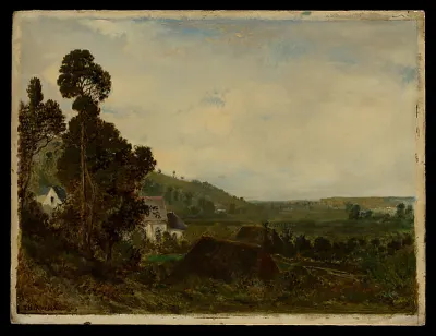 An Old Chapel in a Valley — Théodore Rousseau — praca Bartosz Michalski, Rzeszów