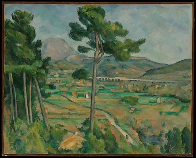 Mont Sainte-Victoire and the Viaduct of the Arc River Valley — Paul Cézanne — praca Aleksandra Baran, Olsztyn
